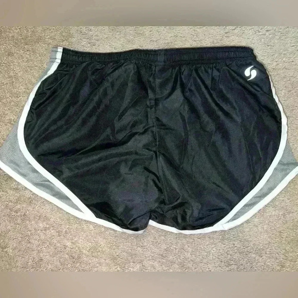 Soffe running shorts, black and white. Size medium. - Picture 2 of 4